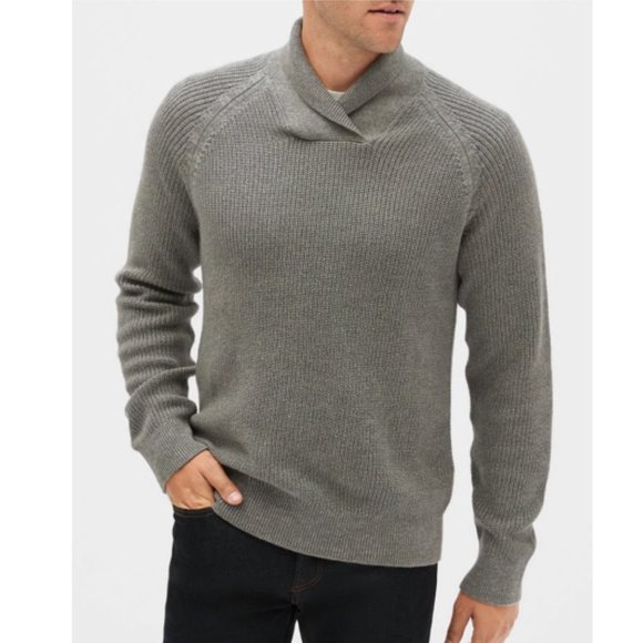 GAP Men's Ribbed Pullover Sweater Grey Large - Picture 1 of 4